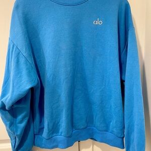 Alo Azure Vibrant Blue Crewneck Sweatshirt